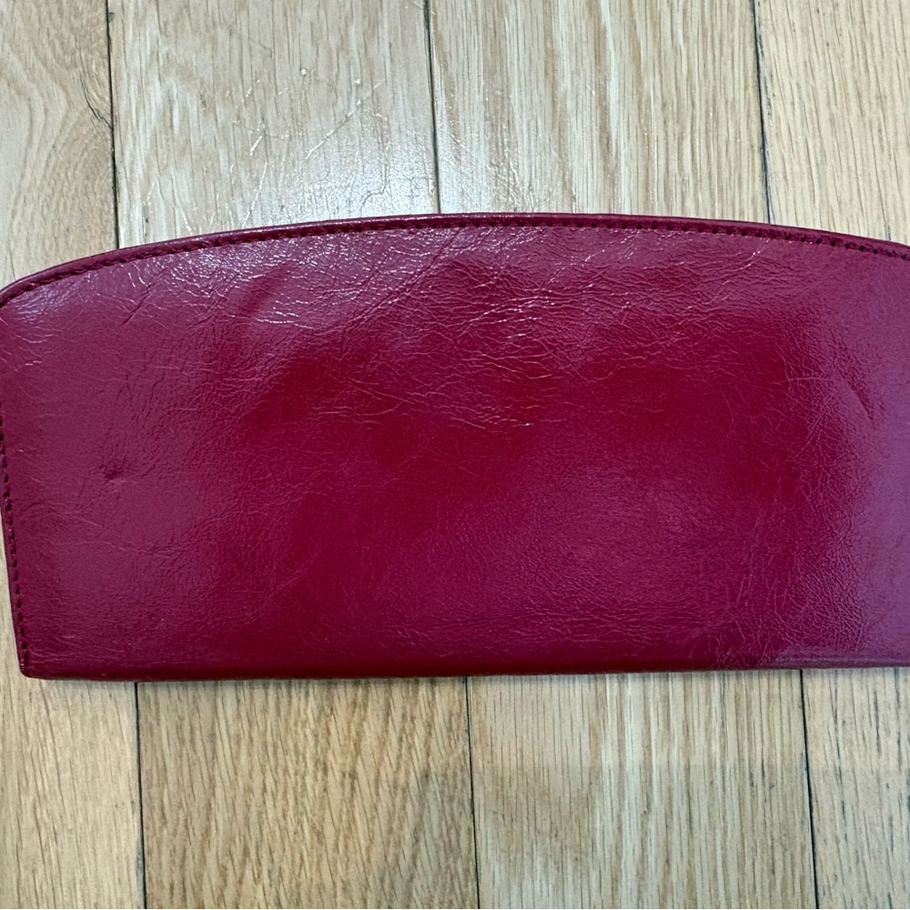 Clarks Red Leather Organizer Wallet